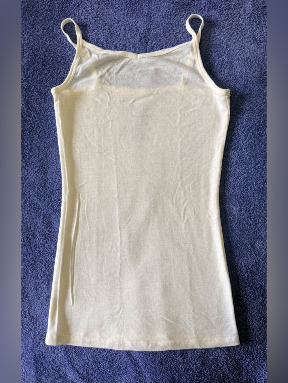 IBEX Cream Slim Ribbed Camisole Tank. New without tags